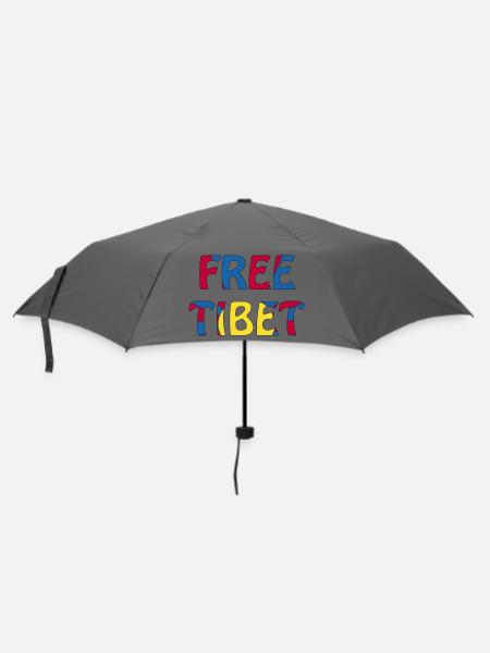 free tibet - Regenschirm (klein) - Grau
