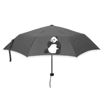 Großer Panda Süßer Pandabär Tierfreund - Regenschirm (klein) - Grau - Vorne