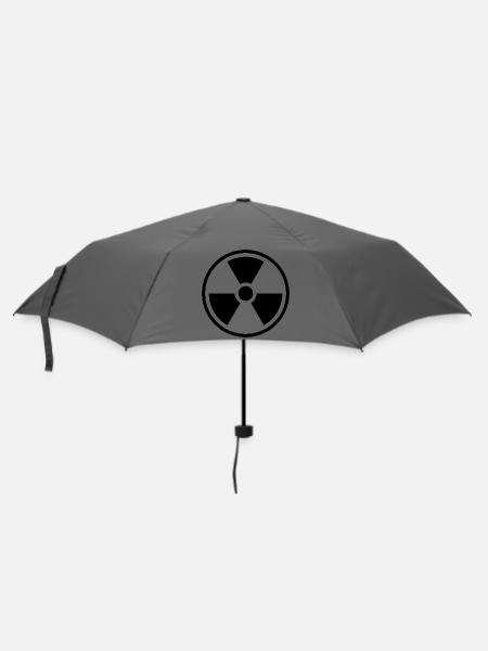 Icône de solide de radiation, symbole d’alerte nucléaire - Parapluie standard - bruyère