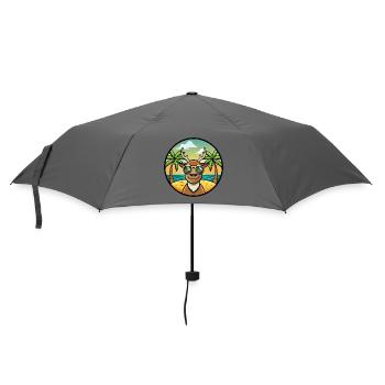Hirsch Lustige Cartoon Sommer Strand Sonnenbrille Aufkleber - Regenschirm (klein) - Grau - Vorne
