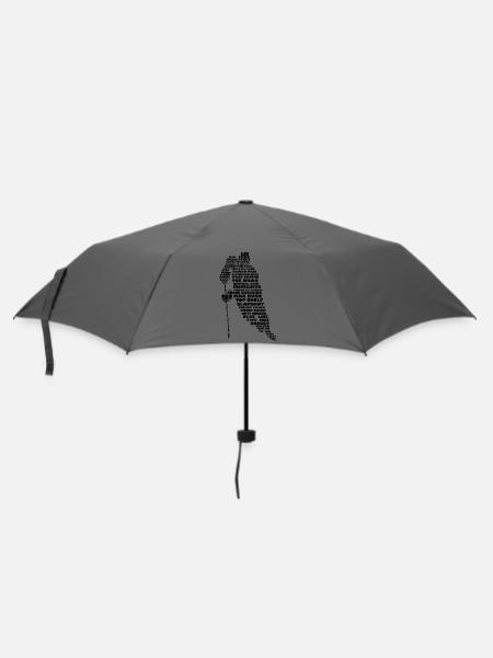 Sprache der Hockey (Schwarz) - Regenschirm (klein) - Grau