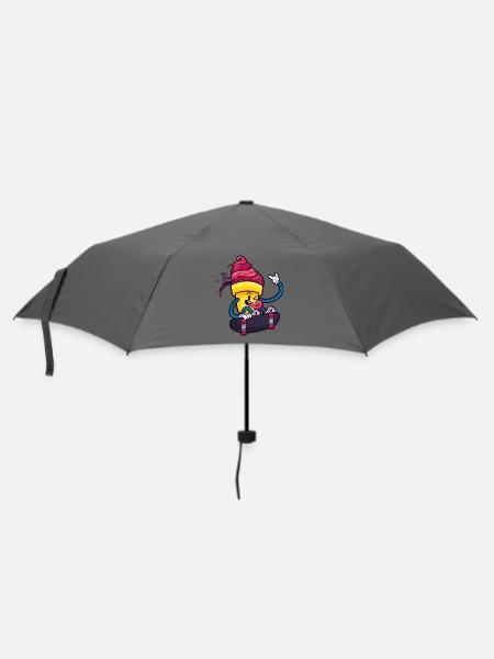 Schlittschuh - Regenschirm (klein) - Grau