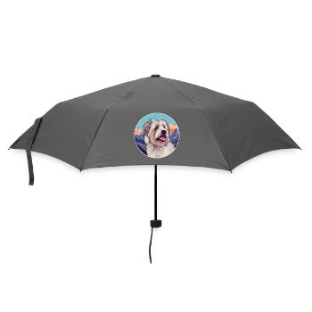 Cao de Castro Laboreiro Hunderasse Cartoon Kawaii W - Regenschirm (klein) - Grau - Vorne