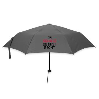 Ja Schatz du hast recht - Regenschirm (klein) - Grau - Vorne