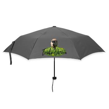 Frohe Ostern Lamm - Regenschirm (klein) - Grau - Vorne