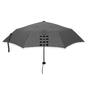 echte Spieler für den wahren Gamer - Regenschirm (klein) - Grau - Vorne