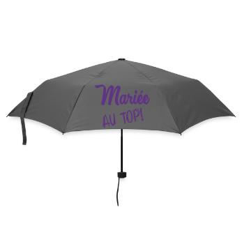 HOCHZEIT. ZUKÜNFTIGE BRAUT. Junggesellinnenabschied - Regenschirm (klein) - Grau - Vorne