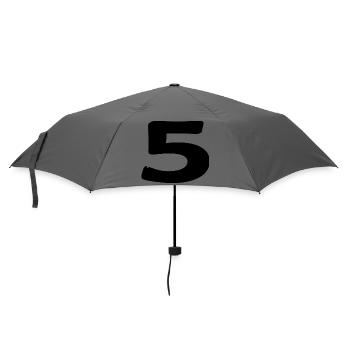 5. 5 JAHRE. 5-JÄHRIGES JUBILÄUM. 5-JÄHRIGES JUBILÄUM. 5. - Regenschirm (klein) - Grau - Vorne