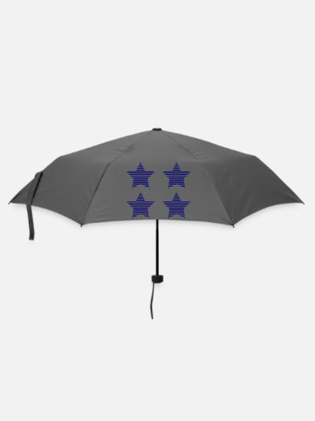 STERN. STERNE. STERN. STERNE. FEST. JAHRESTAG - Regenschirm (klein) - Grau