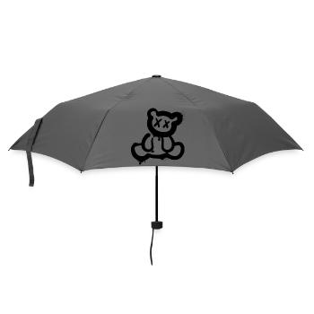 Grafitti Teddy Bear - Umbrella (small) - grey - Front