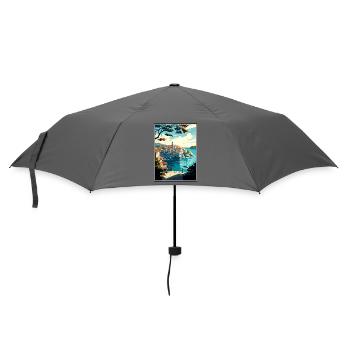 Dubrovnik Neretva Kroatien Vintage Reiseposter - Regenschirm (klein) - Grau - Vorne