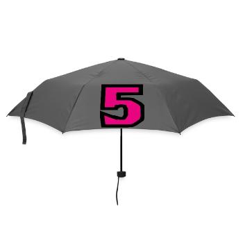 5. 5 JAHRE. 5-JÄHRIGES JUBILÄUM. 5-JÄHRIGES JUBILÄUM. 5. - Regenschirm (klein) - Grau - Vorne