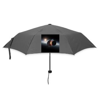 Kosmisches Eclipse Design - Regenschirm (klein) - Grau - Vorne