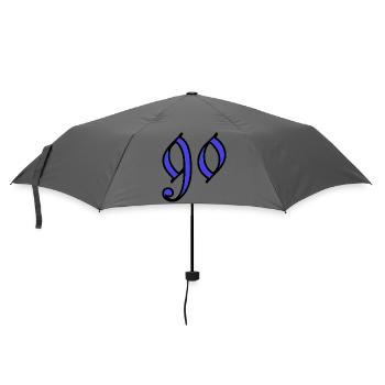 90. 90 JAHRE. 90. JAHRESTAG. 90-JÄHRIGES JUBILÄUM. - Regenschirm (klein) - Grau - Vorne