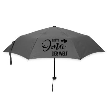 Beste Oma der Welt - Regenschirm (klein) - Grau - Vorne