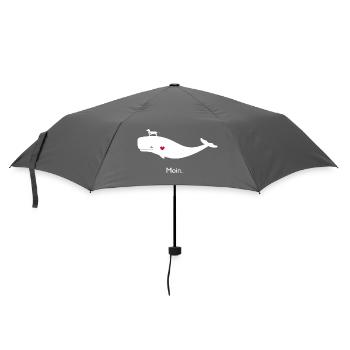 Pott und Teckel - Regenschirm (klein) - Grau - Vorne
