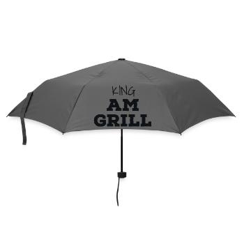 King at the grill - Umbrella (small) - grey - Front
