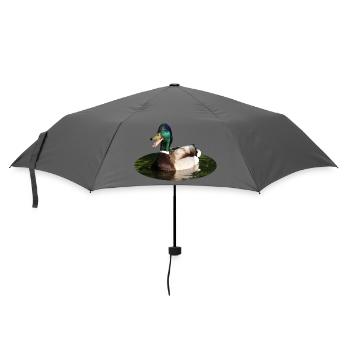 Stockente Ente - Regenschirm (klein) - Grau - Vorne