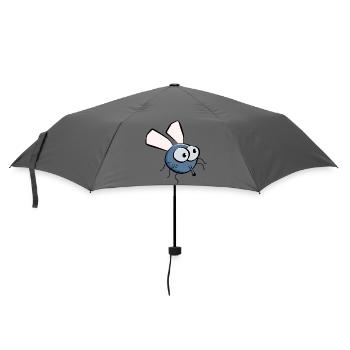 Fliege - Regenschirm (klein) - Grau - Vorne
