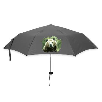 Bär - Regenschirm (klein) - Grau - Vorne