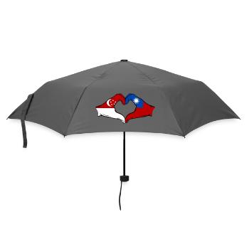 Singapore Taiwan Hands Heart Shape - Umbrella (small) - grey - Front