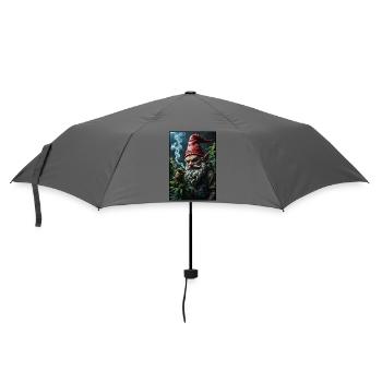 Rauchender Zwerg Albert - Regenschirm (klein) - Grau - Vorne