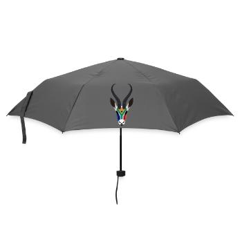 SPRINGBOK HEAD IN SOUTH AFRICAN COLOURS - Umbrella (small) - grey - Front