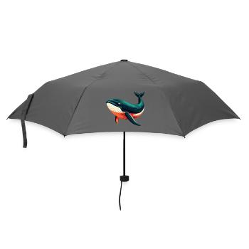 Whale Cartoon Character Colorful Pet Animal - Umbrella (small) - grey - Front