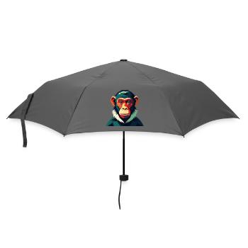 Monkey Cartoon Character Colorful Pet Animal - Umbrella (small) - grey - Front