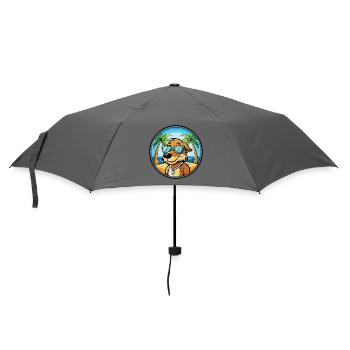 Poitevin Hound Hund Rasse Cartoon Sonnenbrille Strand - Regenschirm (klein) - Grau - Vorne