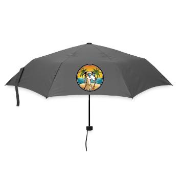 Vieux lévrier croate race de chien dessin animé plage - Parapluie standard - bruyère - Devant