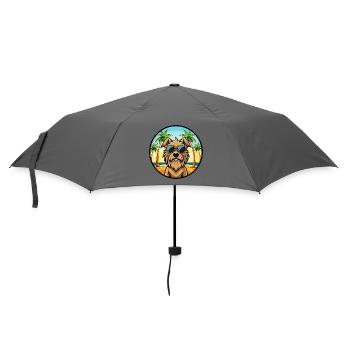 Briard Dog Breed Cartoon Sunglasses Beach - Umbrella (small) - grey - Front