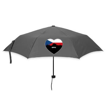 Brünn Tschechien Flagge Skyline Reise Souvenir - Regenschirm (klein) - Grau - Vorne
