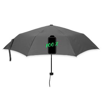 Batterie hat 100% volle Energie - Regenschirm (klein) - Grau - Vorne
