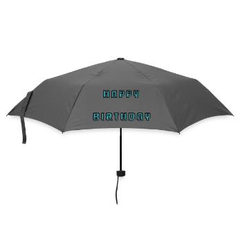 ALLES GUTE ZUM GEBURTSTAG. JAHRESTAG - Regenschirm (klein) - Grau - Vorne