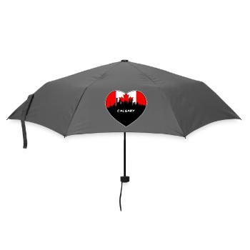 Calgary Kanada Flagge Skyline Reise Souvenir - Regenschirm (klein) - Grau - Vorne