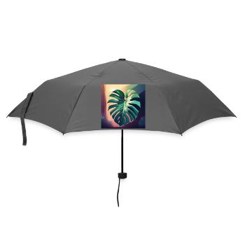 Monstera Leaf - Regenschirm (klein) - Grau - Vorne