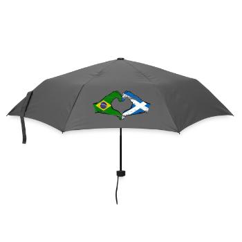 Brésil Ecosse drapeau mains forme de coeur utilisé - Parapluie standard - bruyère - Devant