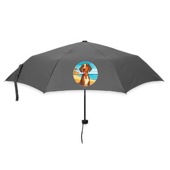 Cao De Castro Laboreiro Hunderasse Cartoon Kawaii - Regenschirm (klein) - Grau - Vorne