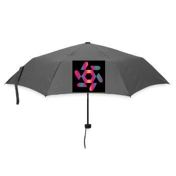 KUNST. ENTWURF. GEEK. WEINLESE. GRAFIK. MANGA - Regenschirm (klein) - Grau - Vorne