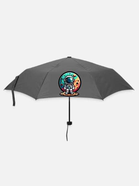 Kleiner Astronaut – Zwei Welten - Regenschirm (klein) - Grau