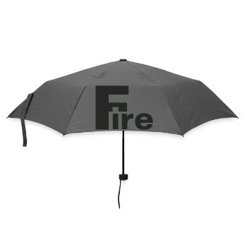 Fire voll - Regenschirm (klein) - Grau - Vorne