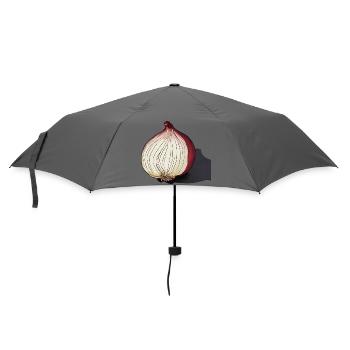 Elegante Rote Zwiebel - Regenschirm (klein) - Grau - Vorne