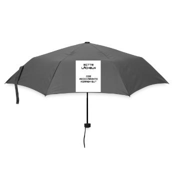 Keep Smiling - Regenschirm (klein) - Grau - Vorne