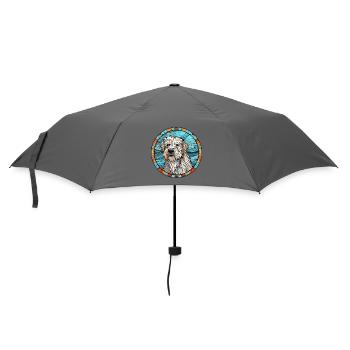Pyrenäen-Schäferhund Hunderasse Buntes Glas - Regenschirm (klein) - Grau - Vorne