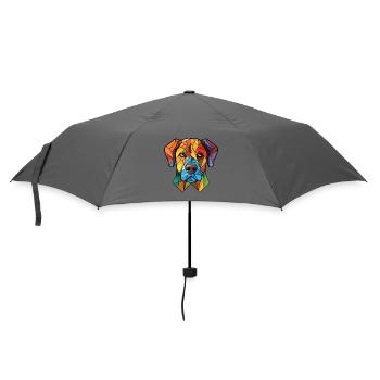 Broholmer Hunderasse Aquarell Glas Illustration - Regenschirm (klein) - Grau - Vorne