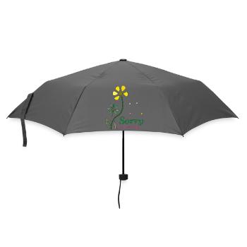 Sorry, wie war die Frage? - Regenschirm (klein) - Grau - Vorne