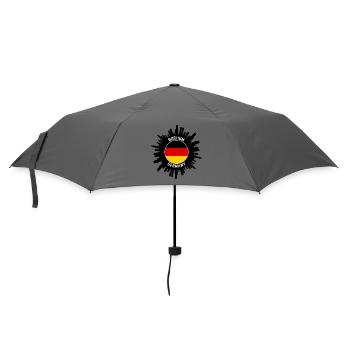 Bochum Skyline Deutschland Flagge Reise Souvenir - Regenschirm (klein) - Grau - Vorne