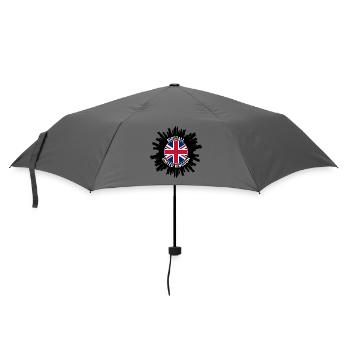 Birstall Skyline UK Flagge Reisesouvenir - Regenschirm (klein) - Grau - Vorne