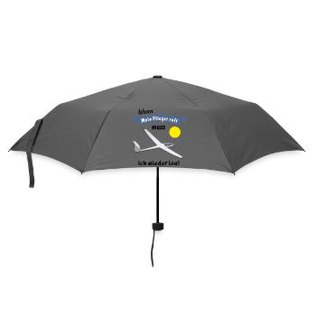 wenn mein flieger ruft - Regenschirm (klein) - Grau - Vorne
